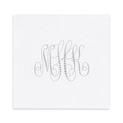 Pearl String Monogram Airlaid Napkin - Foil-Pressed