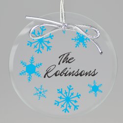 White Christmas Keepsake Printed Ornament 