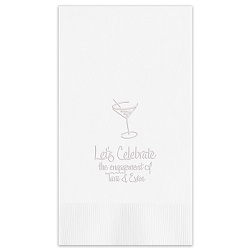 Cocktail Guest Towel - Embossed