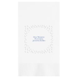Lavish Embossed-Frame Guest Towel - Foil-Pressed