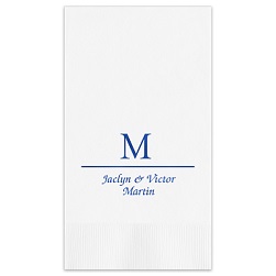 Initial and Name Guest Towel - Foil-Pressed