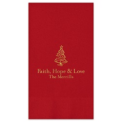 Christmas Guest Towel - Foil-Pressed