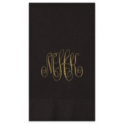 Pearl String Monogram Guest Towel - Foil-Pressed