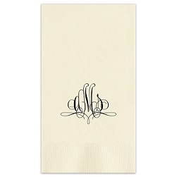 Paris Monogram Guest Towel - Foil-Pressed