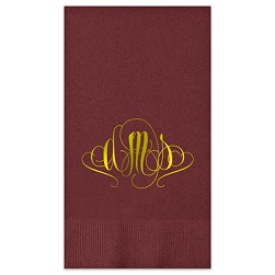 Madrid Monogram Guest Towel - Foil-Pressed