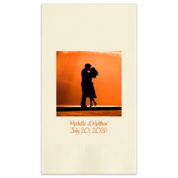 Custom Photo and Text Guest Towel - Full-Color Printed