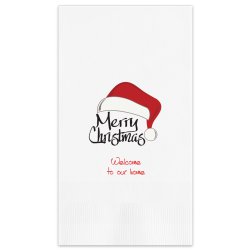 Merry Christmas Santa Guest Towel - Printed