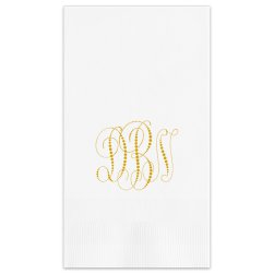 Pearl String Monogram Guest Towel - Printed