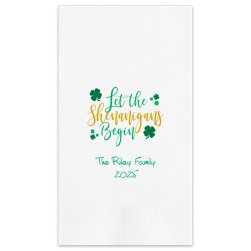 Let the Shenanigans Begin Guest Towel - Printed