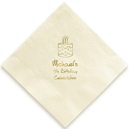 Birthday Napkin - Foil-Pressed