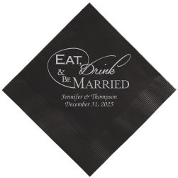 Wedded Bliss Napkin - Foil-Pressed