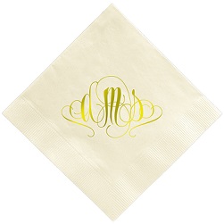 Madrid Monogram Napkin - Foil-Pressed