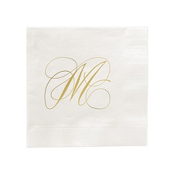 Flourish Napkin - Foil-Pressed