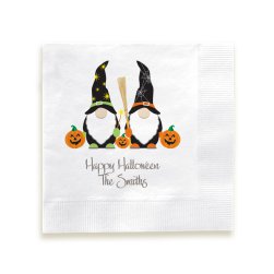 Happy Halloween Gnomes Napkin - Printed