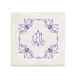 Lily Monogram Luxury Napkin - Full-Color Printed
