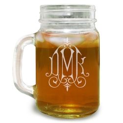 Bronson Monogram Mason Jar