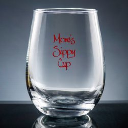 Iguala Printed Stemless Wine Glass