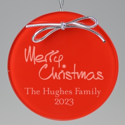 Merry Christmas Keepsake Ornament - Circle