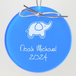 Elephant Keepsake Ornament - Circle