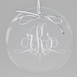 Paris Monogram Keepsake Ornament - Circle