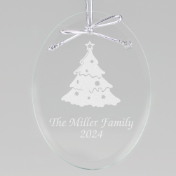 Christmas Tree Keepsake Ornament - Oval