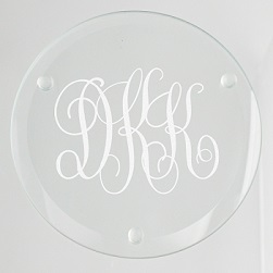 Bronson Monogram Glass Coaster