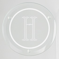 Rockford Initial Glass Coaster