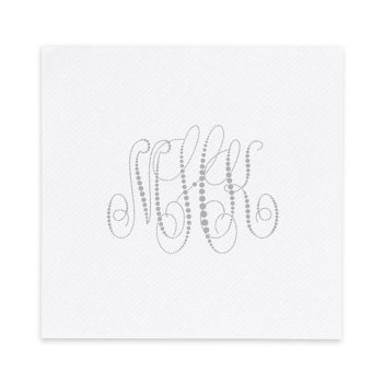 Pearl String Monogram Airlaid Napkin - Foil-Pressed