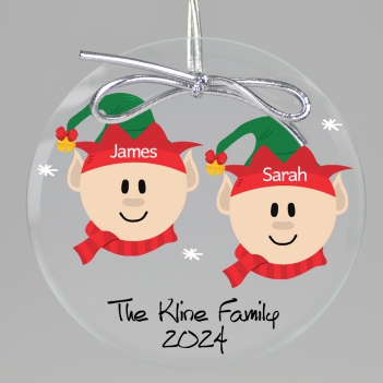 Santa Elves Keepsake Printed Ornament 