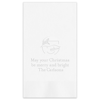 Yuletide Guest Towel - Embossed