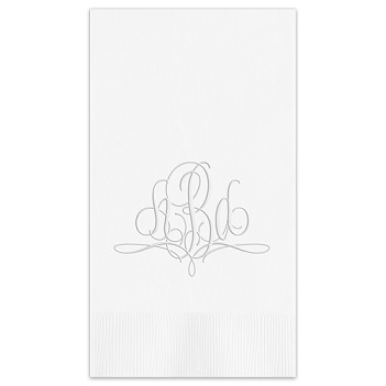 Paris Monogram Guest Towel - Embossed