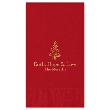 Christmas Guest Towel - Foil-Pressed