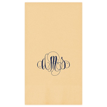 Firenze Monogram Guest Towel - Foil-Pressed