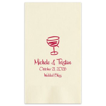 Cocktail Guest Towel - Printed
