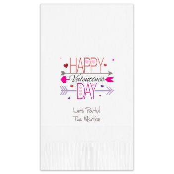 Happy Valentines Day Guest Towel - Printed