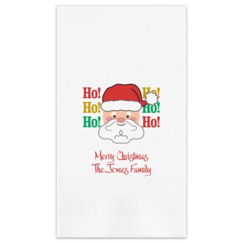 Ho Ho Ho Santa Claus Guest Towel - Printed