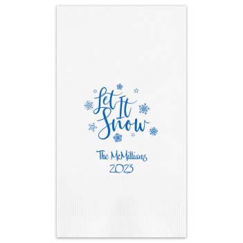 Let It Snow Guest Towel - Printed