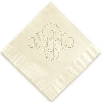 Firenze Monogram Napkin - Embossed