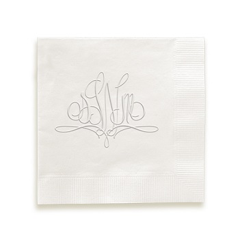 Paris Monogram Napkin - Embossed