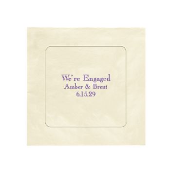 Lavish Embossed-Frame Napkin - Foil-Pressed