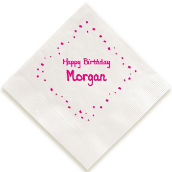 Birthday Confetti Napkin - Foil-Pressed