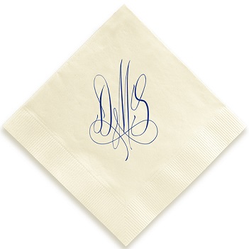 Roberta Monogram Napkin - Foil-Pressed