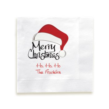 Merry Christmas Santa Napkin - Printed