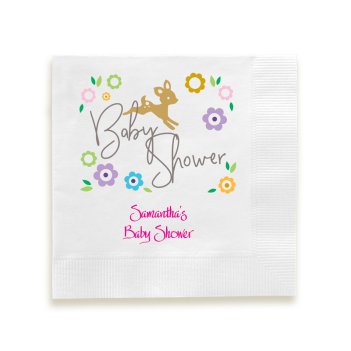 Little Deer Baby Shower Napkin - Printed