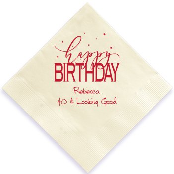 Happy Birthday Party Napkin - Printed