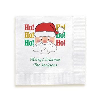 Ho Ho Ho Santa Claus Napkin - Printed