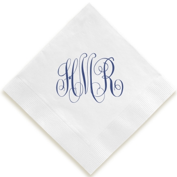 Delavan Monogram Napkin - Printed