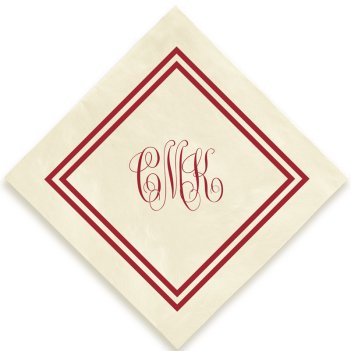 Albanza Monogram Luxury Napkin - Full-Color Printed