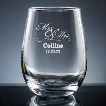 Matrimony Stemless Wine Glass