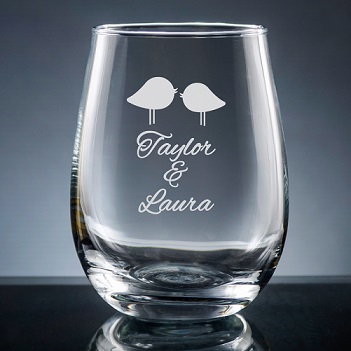 Nuptial Stemless Wine Glass